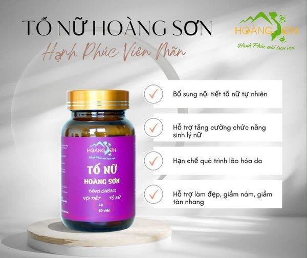 Ảnh giới thiệu bốn nhóm công dụng của Tố Nữ Hoàng Sơn do nhà sản xuất phát hành
